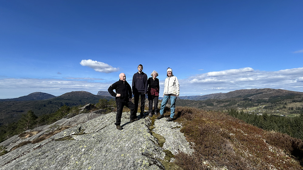 Gjengen samlet på det nye toppunktet
