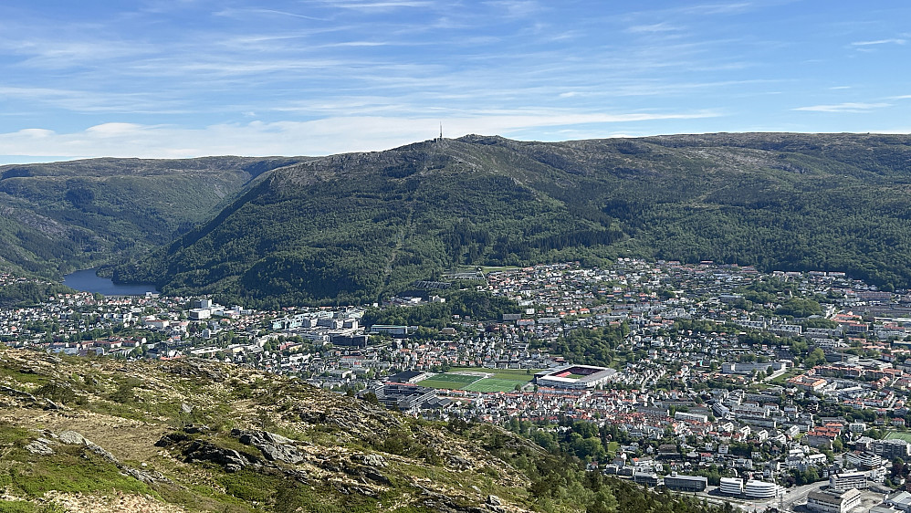 Fra Storhaugen 470 mot Brann stadion og Ulrikken