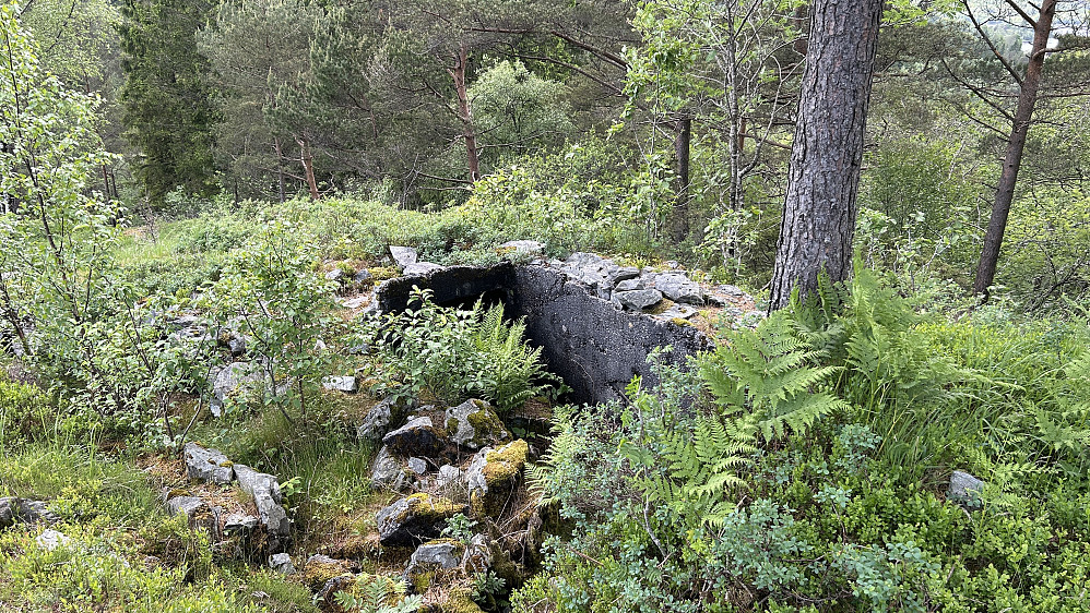 Mindre, støpt kammer (ammunisasjonslager?) vest på haugen