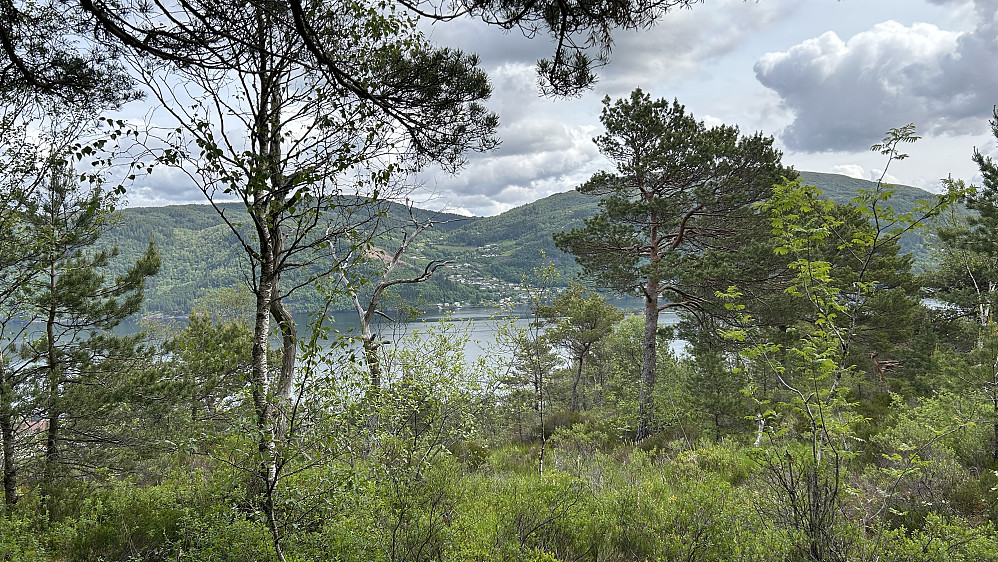 Utsikt fra lavvoen mot Haus på Osterøy
