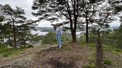 Astrid på toppen av Stemhaugen