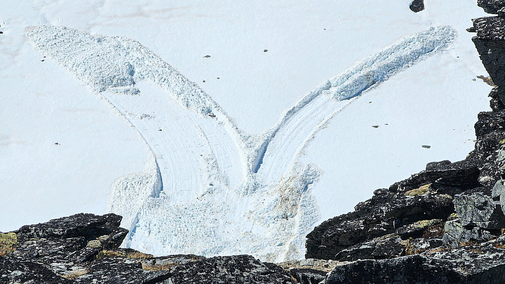 Ett fotogent snøskred i Fossbotnin