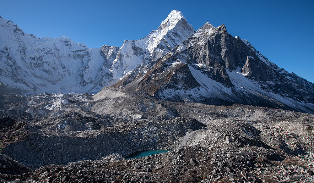 Ama Dablam glacier som måtte krysses