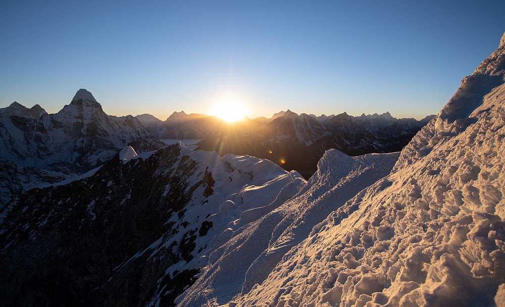 Solnedgang i vest