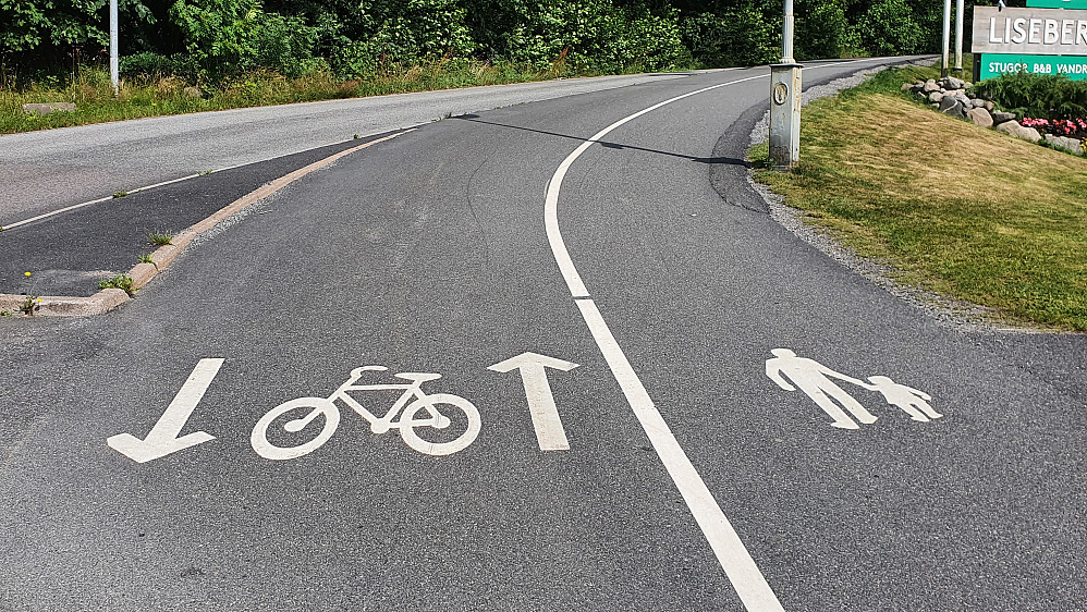 Godt tilrettelagt for syklister og gående 