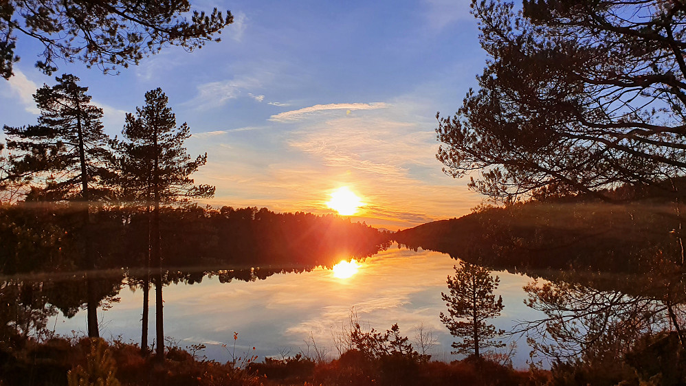 Solnedgang ved Bergsvatnet
