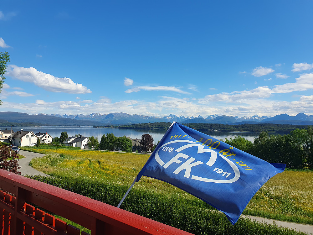 MFK-flagget fortsatt oppe etter gårsdagens artige match i Bergen. 