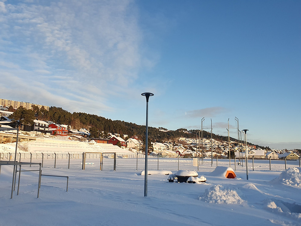 Vinterlig på gamle Molde stadion