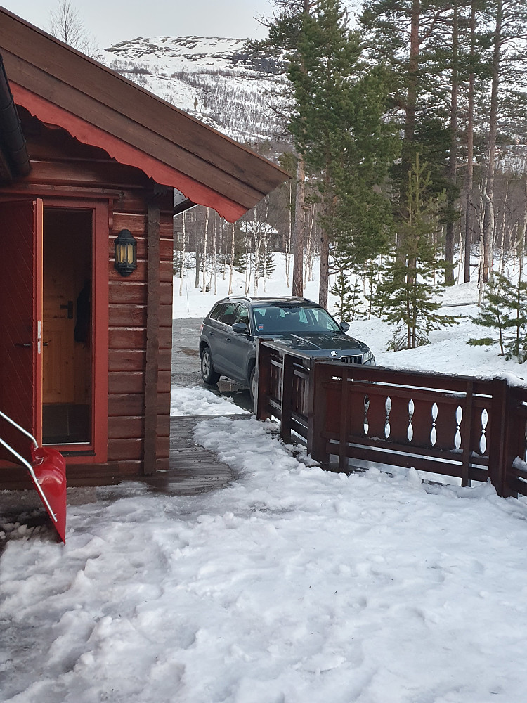 Ferdig å måke terrassen 
