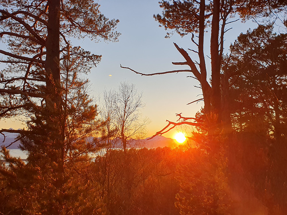 Solnedgang på Øverlandshaugen