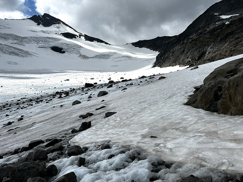 Svartdalsbreen.  Vi gikk opp på høyre side.
