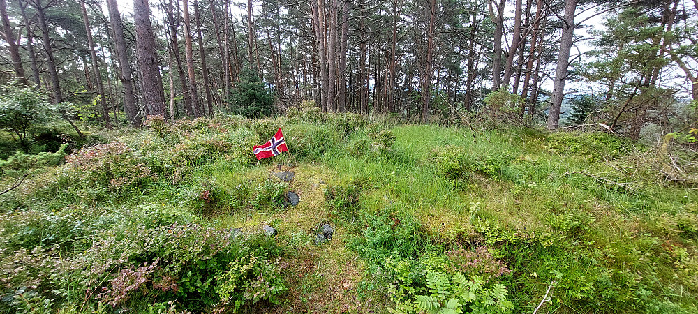 Litlås, kommunetopp i Austrheim. Også kalt Mongstadvarden. Ligger 20 meter fra veien.