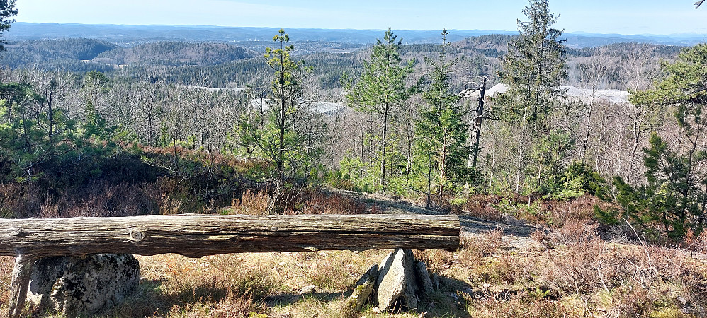 Utsikt vestover på vei opp