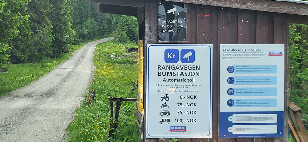 Her er det bomvei, hvor man betaler etter turen..