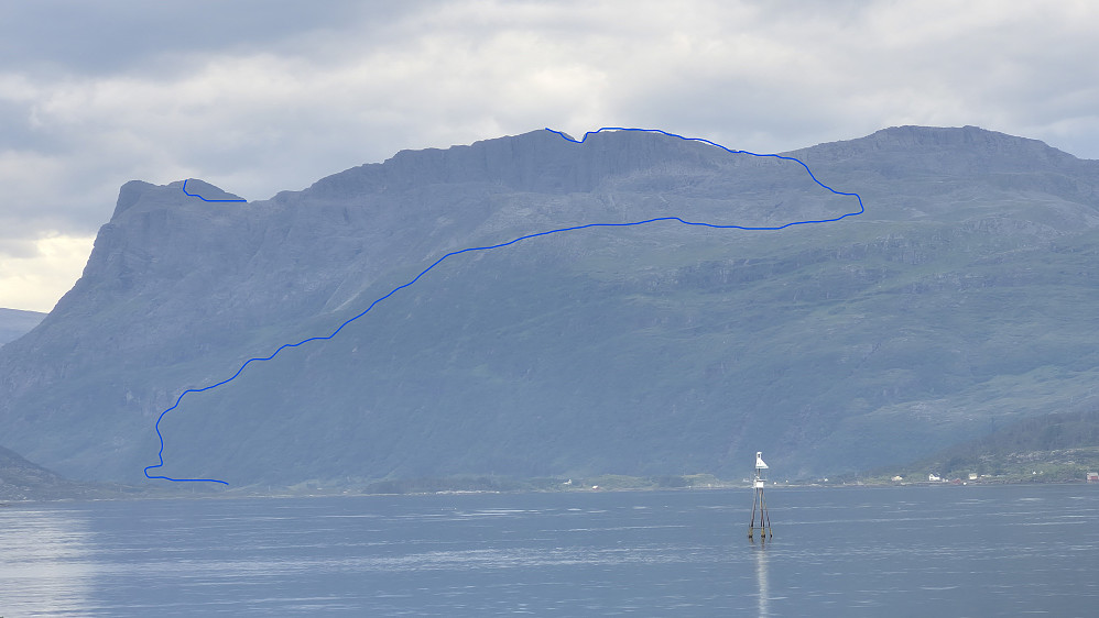 Dagens turmål, med deler av ruta opp..