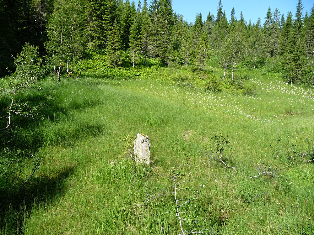 Merkestein i Grandalen