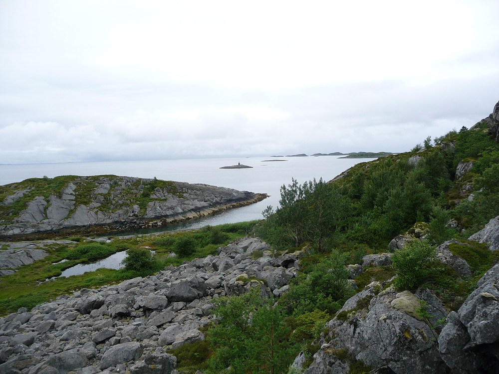 Utsikt fra et sted stien gikk litt opp i terrenget
