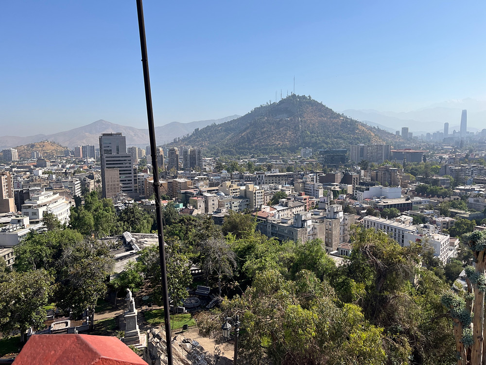 Utsikt mot Cerro San Cristobal
