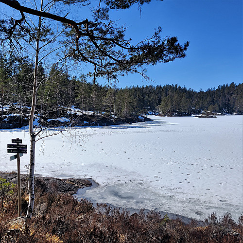 Til toppen gikk jeg nordlige ruta som går nord for Lille Vålevann. 