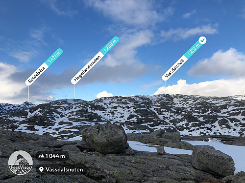 Utsikt nordover fra toppen 
