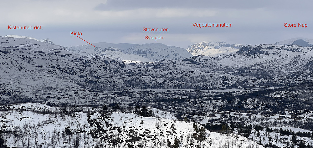 Utsikt vestover fra Åmlinuten