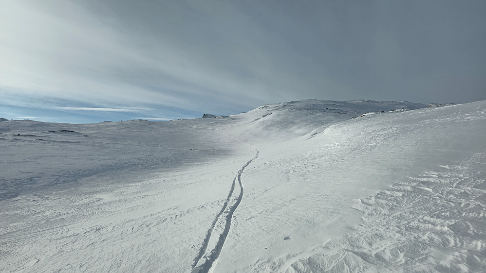 Tidvis fin snø ned fra Seterfjellet.