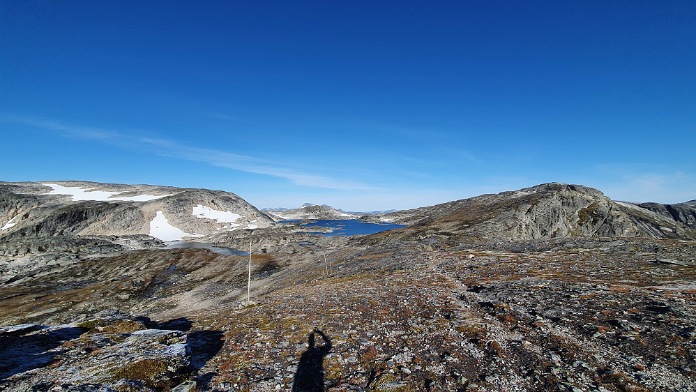 Kvista vinterrute mot Trollheimshytta. Svarttjønnin i midten. Det var her Speilsalen lå.