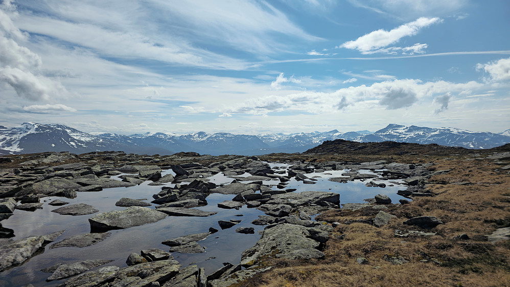 Snart på toppen. Tilbakeblikk mot Snota.
