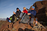 Gjermund, Marianne og Lars koser seg.