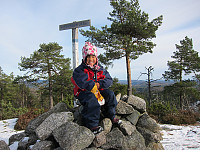Her er jeg på en topp som heter Fjerdingen i Porsgrunn.