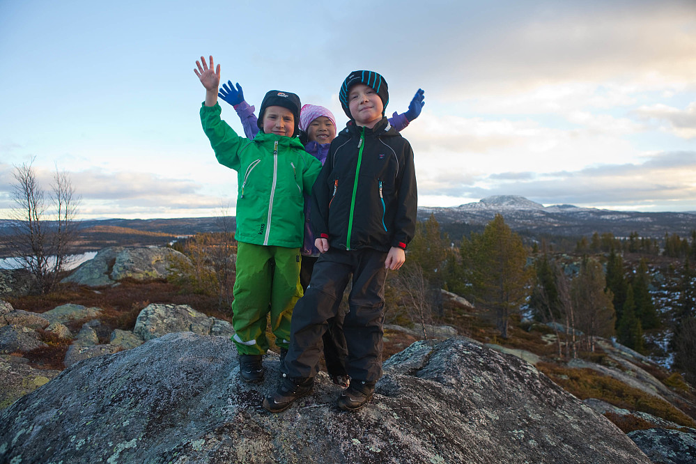 Eirik, jeg og Ola på toppen på Rennsennberget.