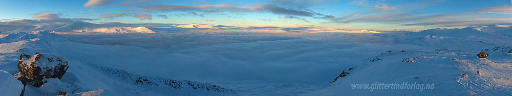 Litt mindre stort panorama nordover fra Såleggje.