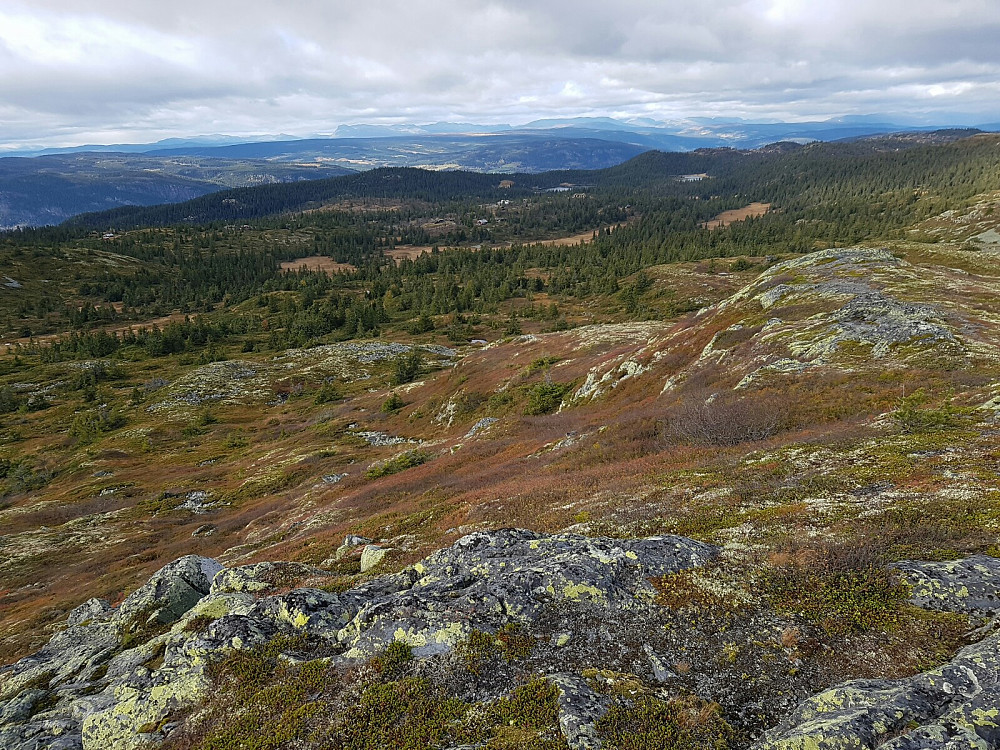 Utsikt fra "1094-toppen" mot Hemsedalsfjella