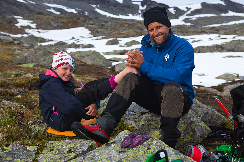 Leah var i fortsatt godt humør helt på slutten av turen.