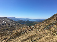 Utsikten mot Yrkjefjorden under oppstigninga.