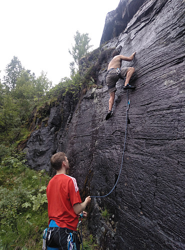 Sport climbing in not-too-dry conditions