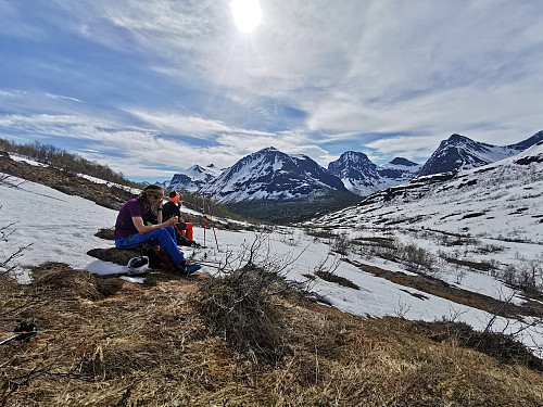 Herve and I, taking a break on our way up Nonstinden