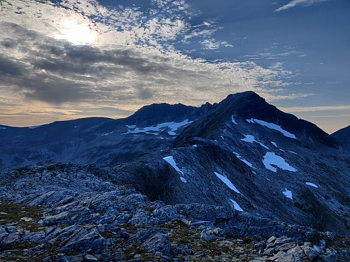 Mjeldskarstinden fra nordvest ryggen