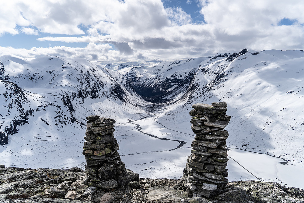 View from Søre Skarfjellenden towards Valldalen valley