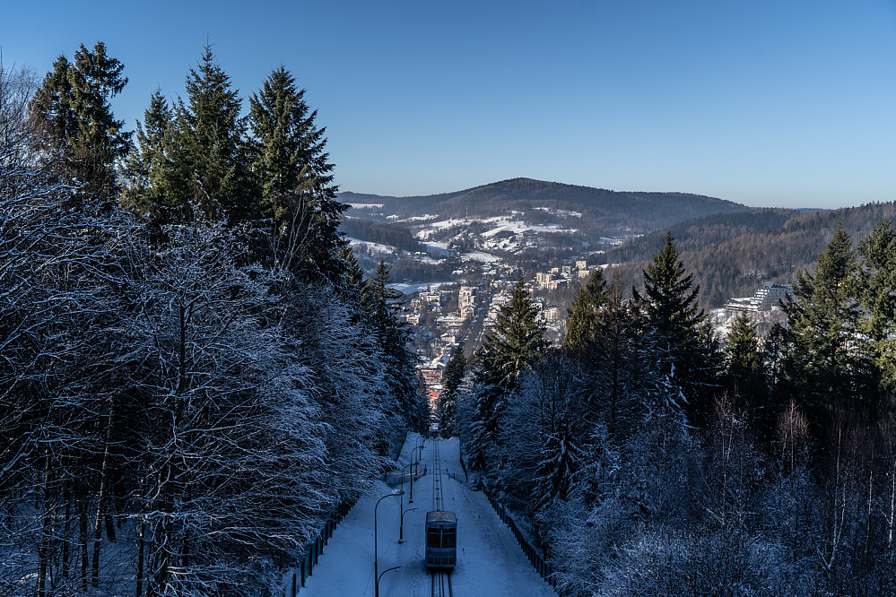 View from Góra Parkowa towards the centre of Krynica-Zdrój