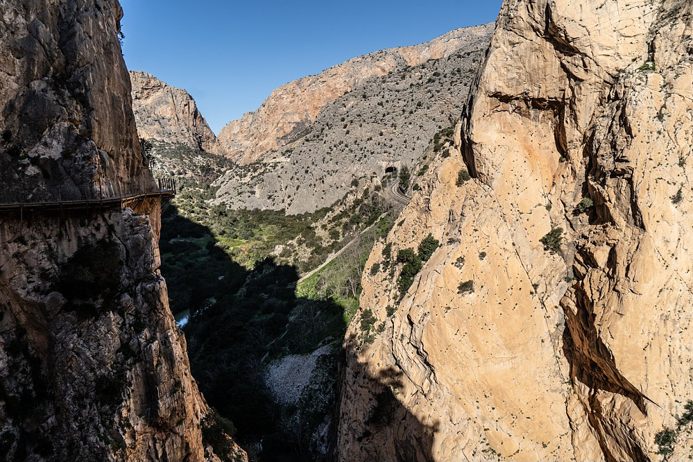 View of Los Gaitanes canyon from Caminito del Rey