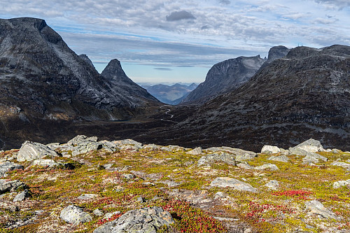View from Slufsekoppen valley towards Trollstigen