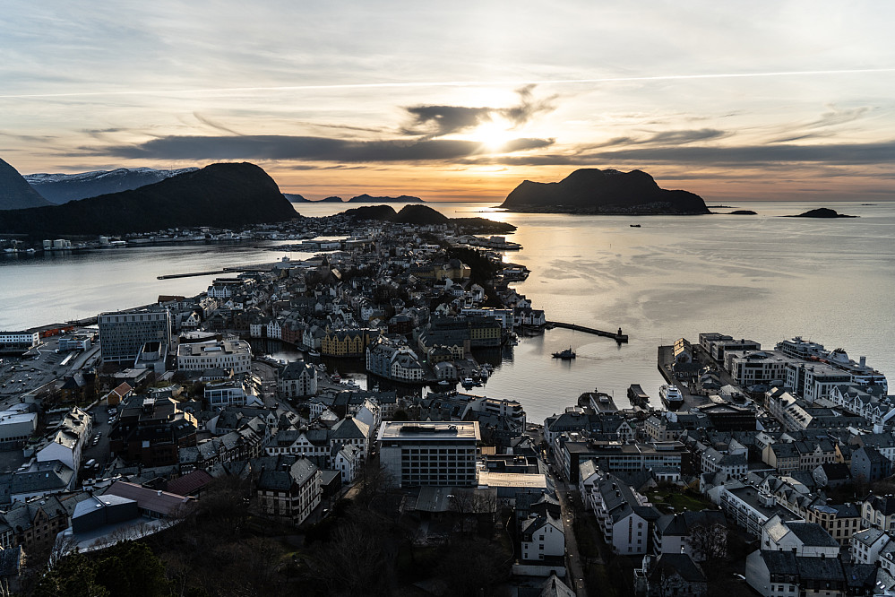 View of Ålesund and Godøya from Aksla viewpoint