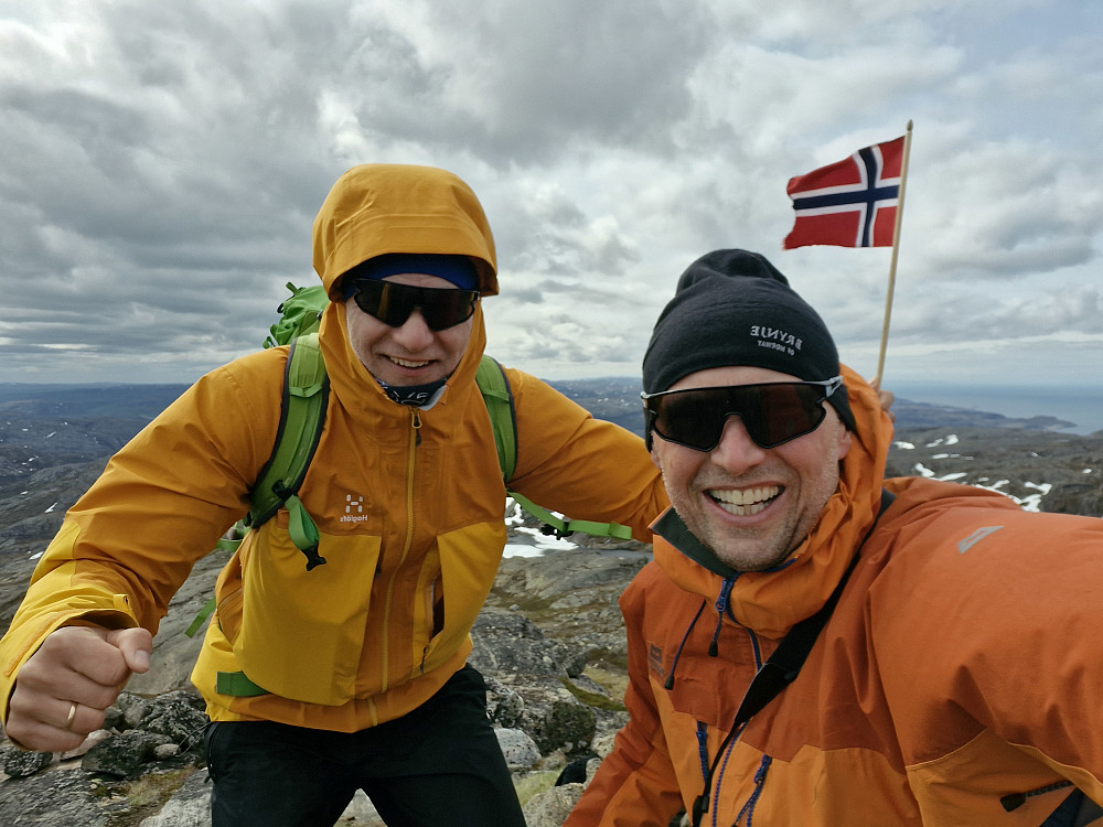 Markering av bestigningen av Øretoppen