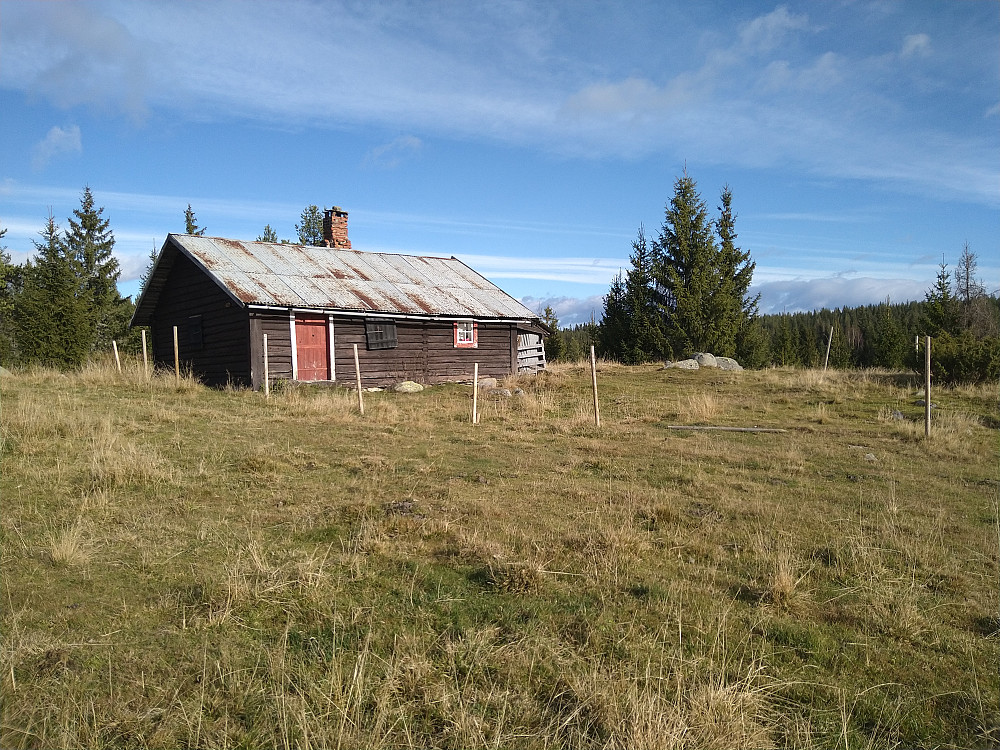 Tørbustilen. Kaffen smakte godt i solveggen .