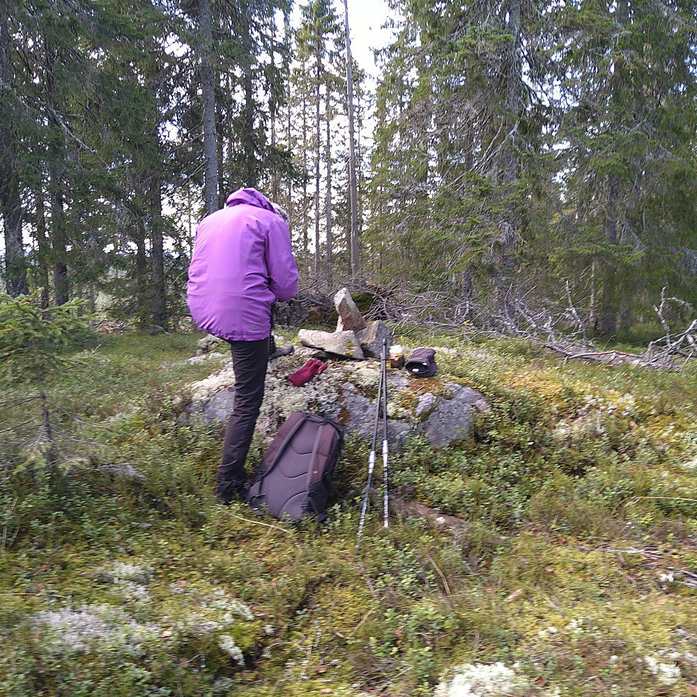 Torhild på Tuvberget.Setter kursen til neste topp.