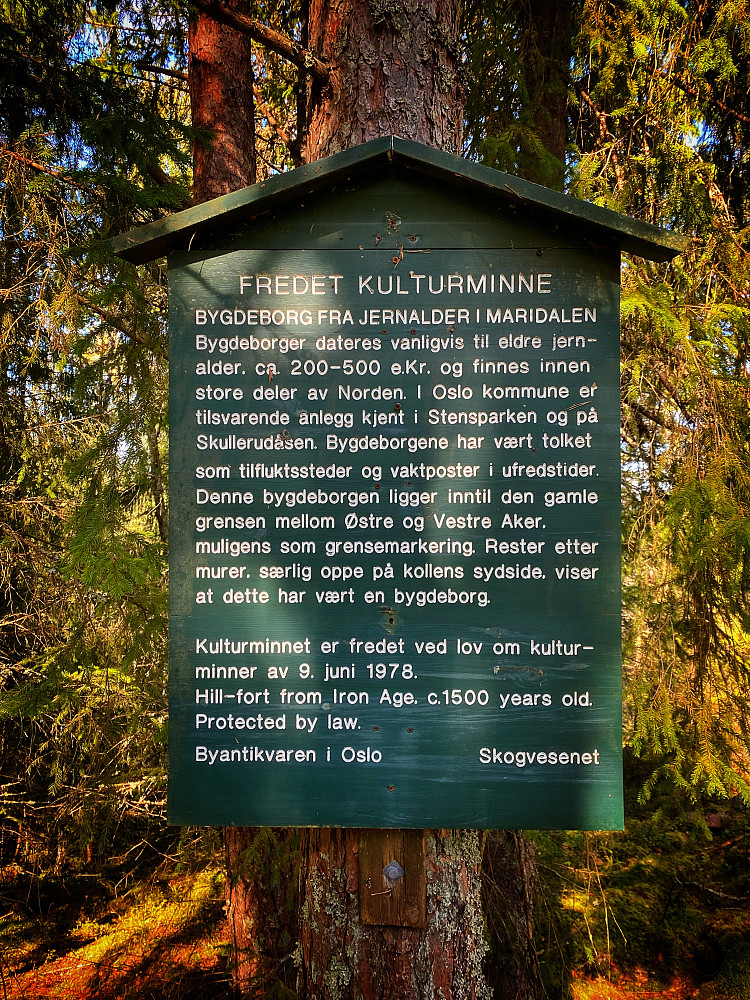 Infoskilt Bygdeborg Monsetangen