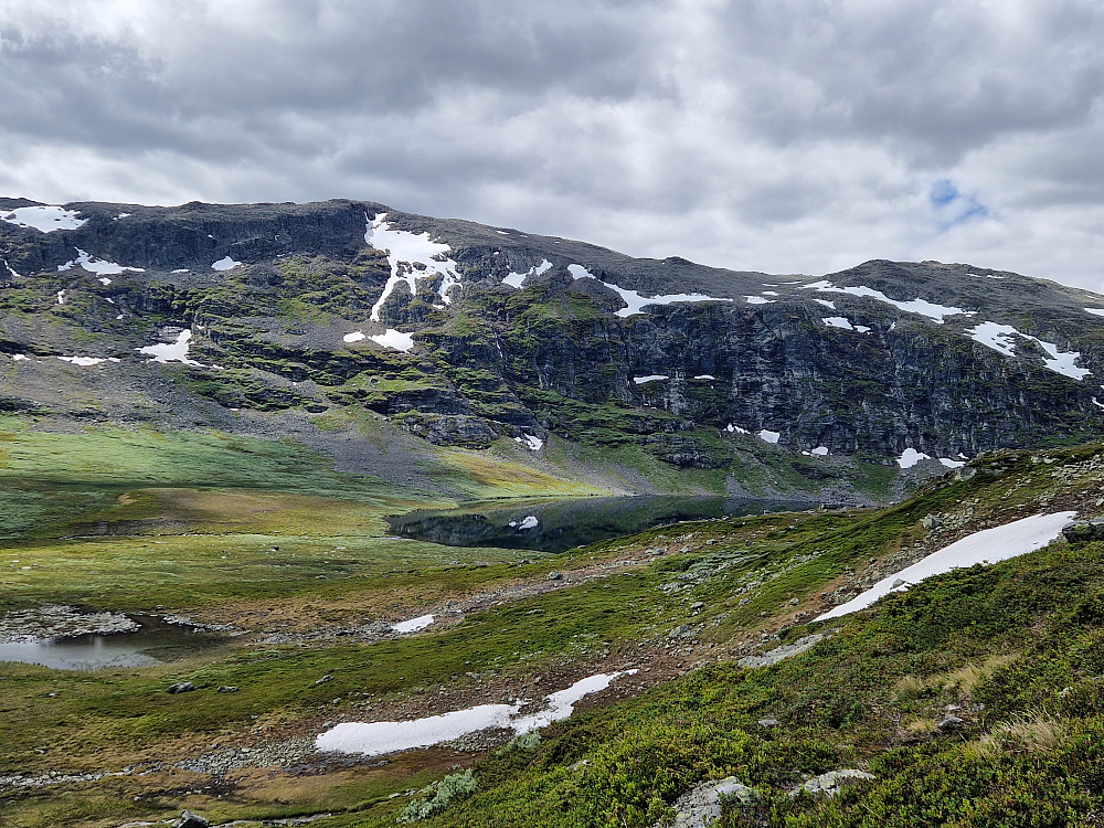 Høgaste på Søtelifjellet er litt til venstre over "elgen". Siste toppen etter ruta.