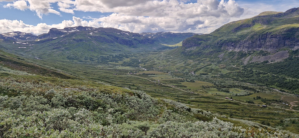 Mot Skakadalen og Bøastølane nærast, der eg parkerte bilen.