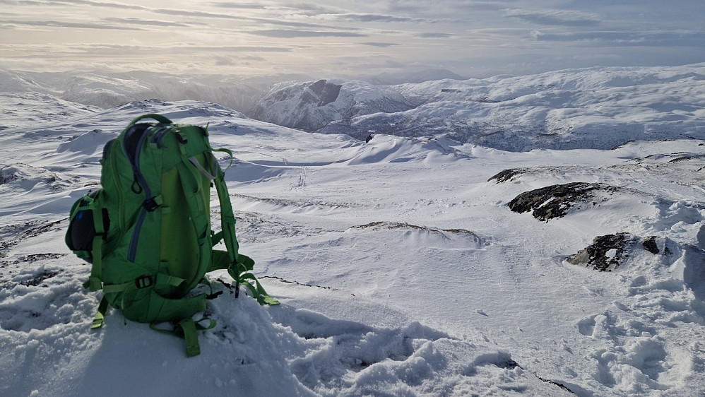 Mot Skorsfjellet og Bøttejuv. 